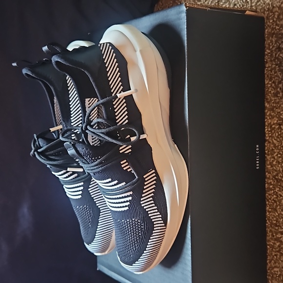Sorel Black and White Athletic Shoes - Picture 1 of 5